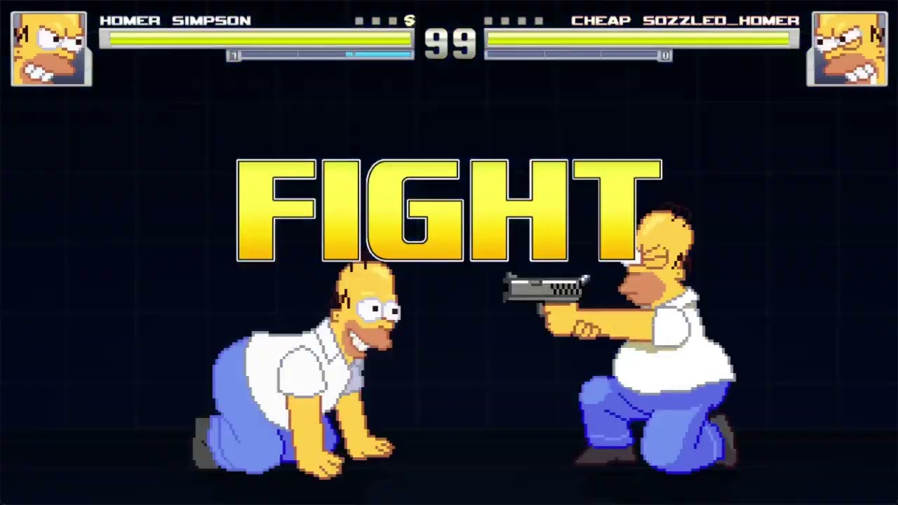 MUGEN Fight | Homer Simpson VS Cheap Sozzled Homer