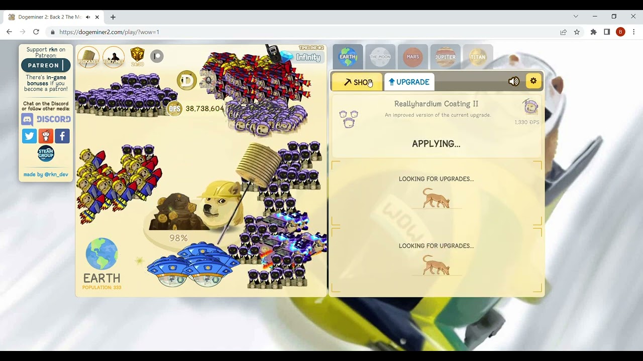 Dogeminer 2: Episode 2: Infinite Dogecoins and Diamonds!