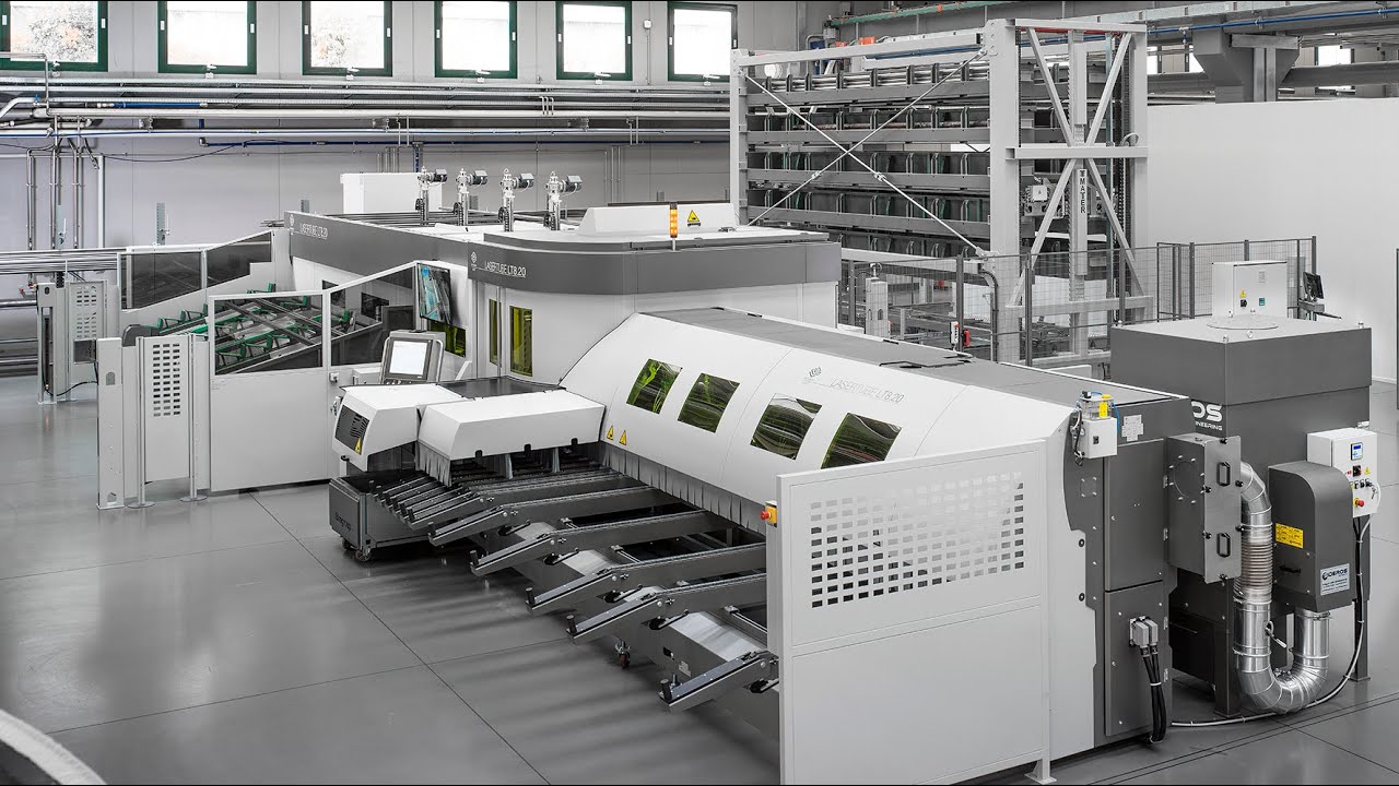 Automatic storage system for tubes, pipes and profiles connected to laser tube machine | BLM GROUP