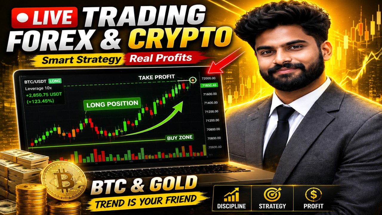 🔴 LIVE Forex Trading Hindi | Gold & Bitcoin | Live Trading | 7 June | #tradinglive  #livetrading