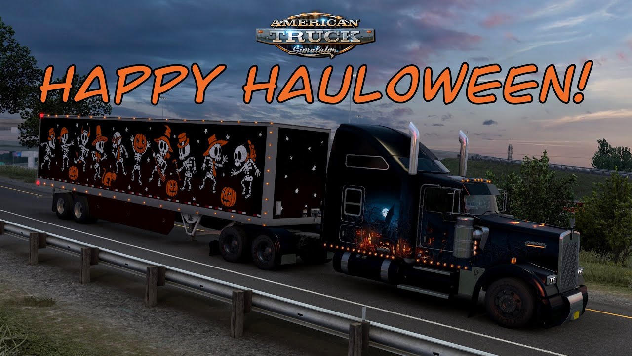 ATS - Dallas (TX) to Guymon (OK) Halloween haul | Zeemods CAT 3406B engine