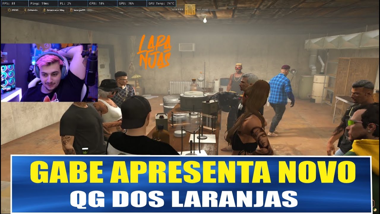 GABE MOSTRA AOS LARANJAS O NOVO QG DELES - GTA RP