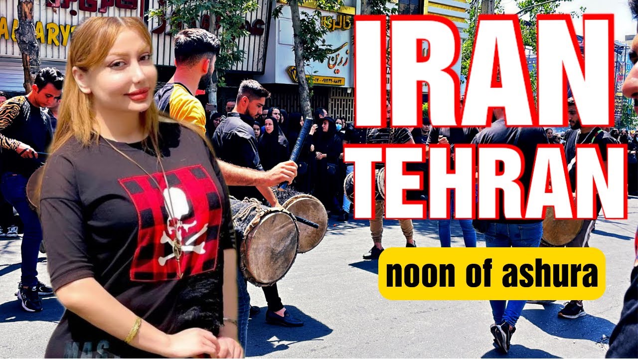 Walking in tehran noon of Ashura 2022 (4k ultra HD)