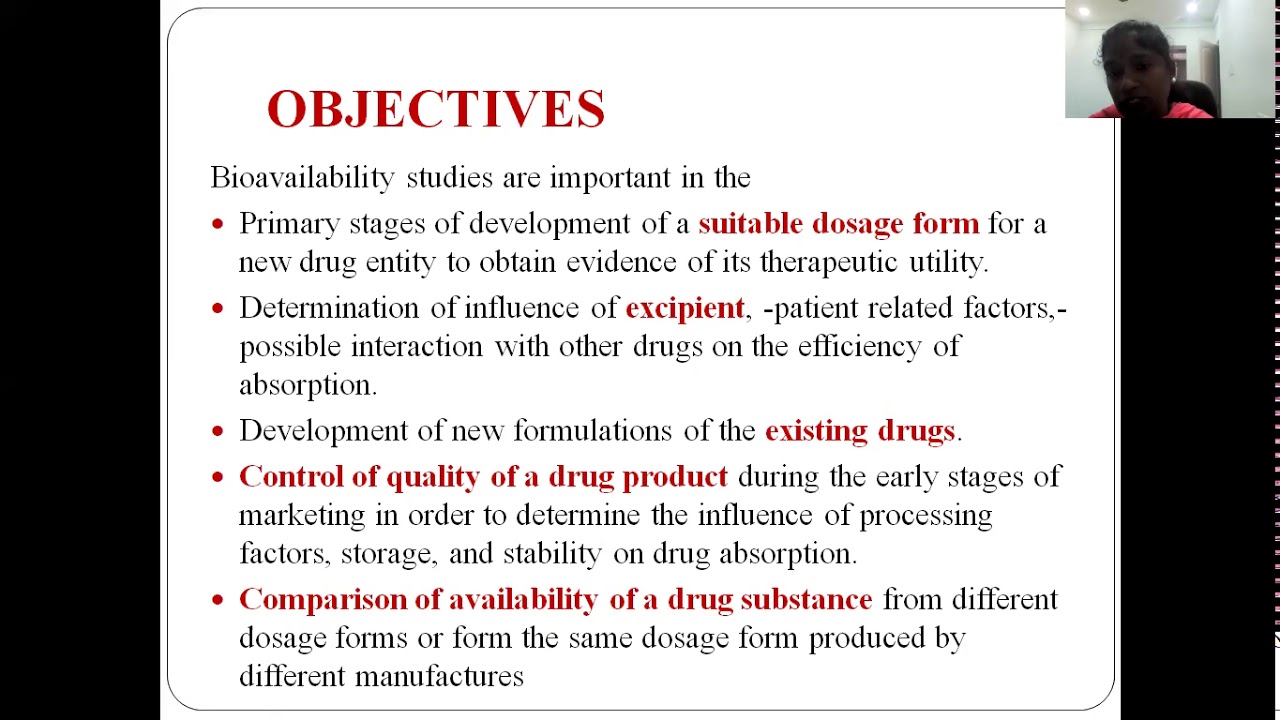Introduction to bioavailability and bioequivalence