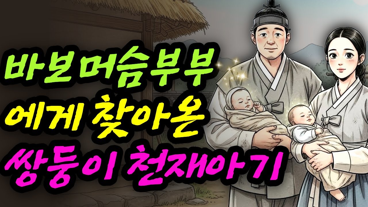 바보 머슴 부부에게 내린 쌍둥이 천재아기 야담 민담 전설 설화 사연 옛날이야기 오디오북