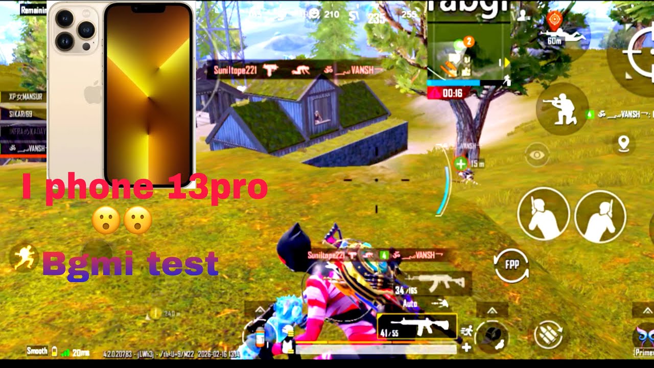 😮I phone 13 pro😮Bgmi test 120fps🔥Pro Gameplay#bgmi 