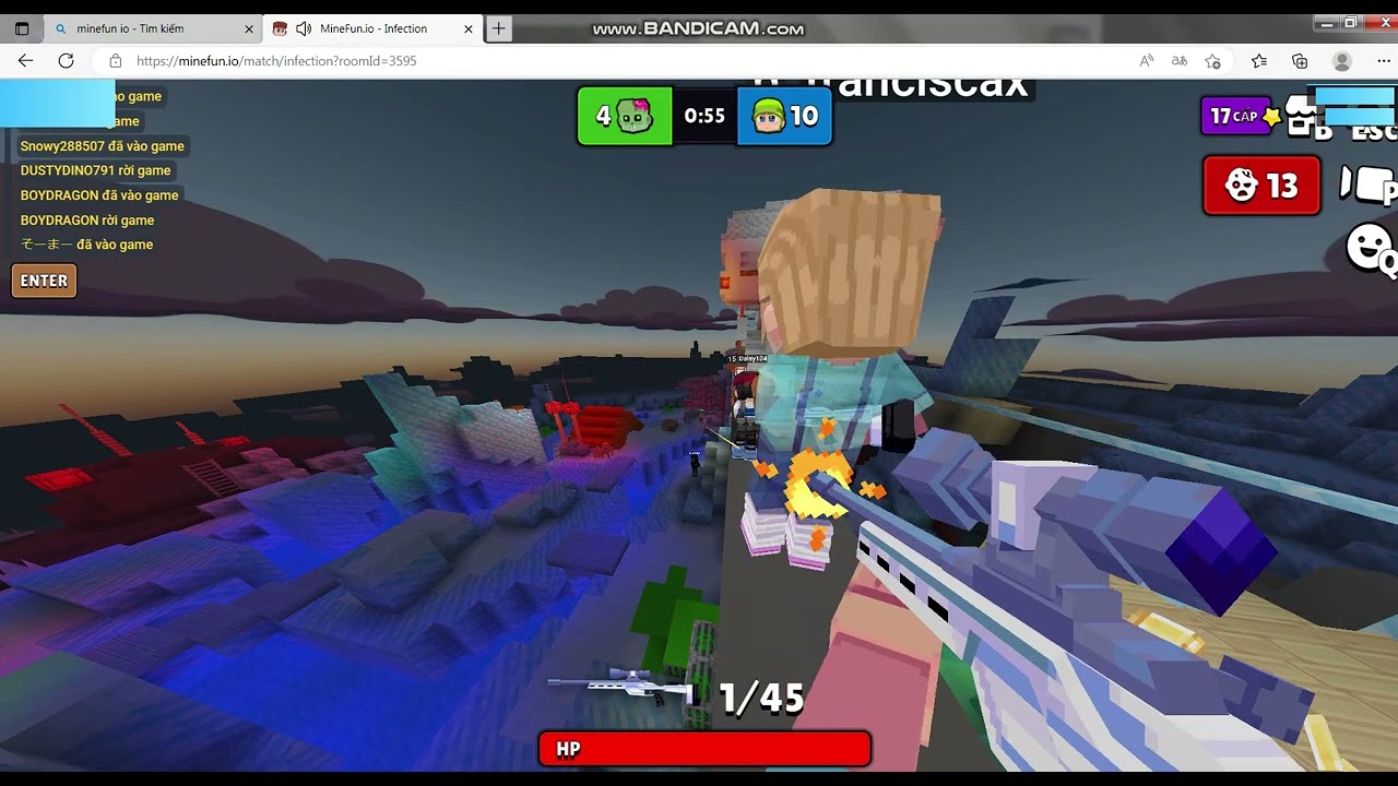 tôi hack minefun trong chế độ lây nhiễm phần 4 hãy like và đăng kí nếu bạn thấy hay nha thanks