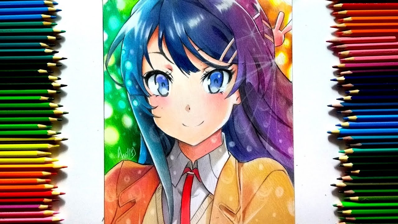 Drawing - Sakurajima Mai ( Seishun Buta Yarou ) [ 青春ブタ野郎 ]