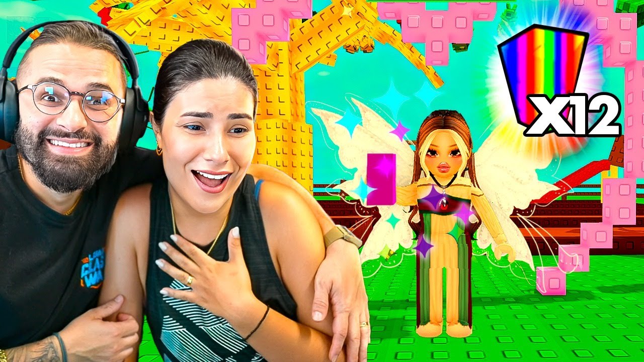 MINHA ESPOSA JOGOU GROW A GARDEN PELA PRIMEIRA VEZ e ISSO ACONTECEU! 😱🌸