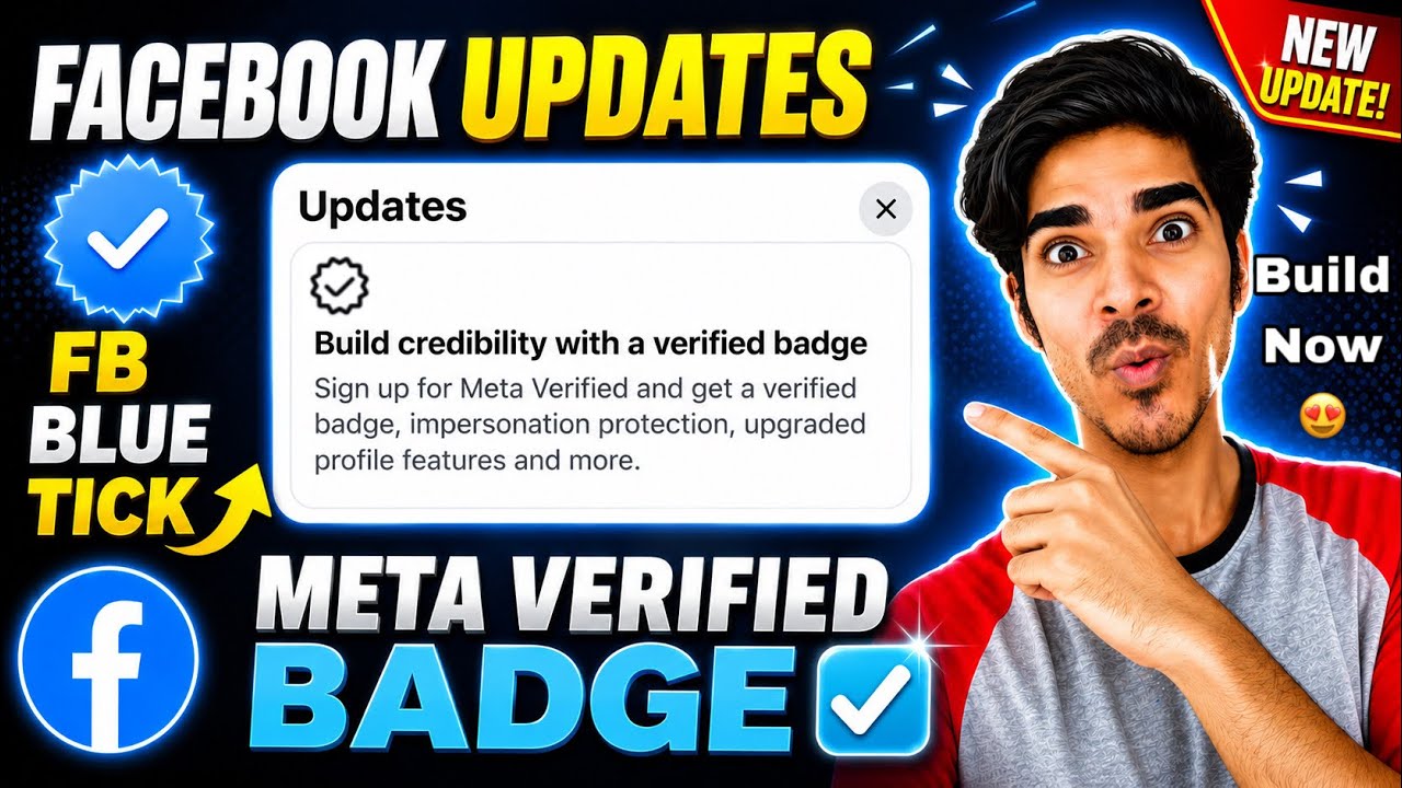 Facebook Updates 😍 Build credibility with a verified badge Facebook 🥰 Meta Verified Facebook