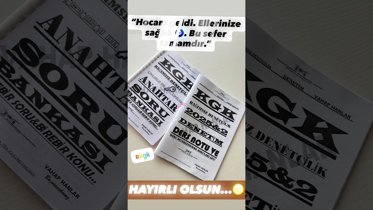 2025&2 KGK DERS MATERYALLERİ ULAŞMAYA BAŞLADI🚍#kgk#denetim#smmm