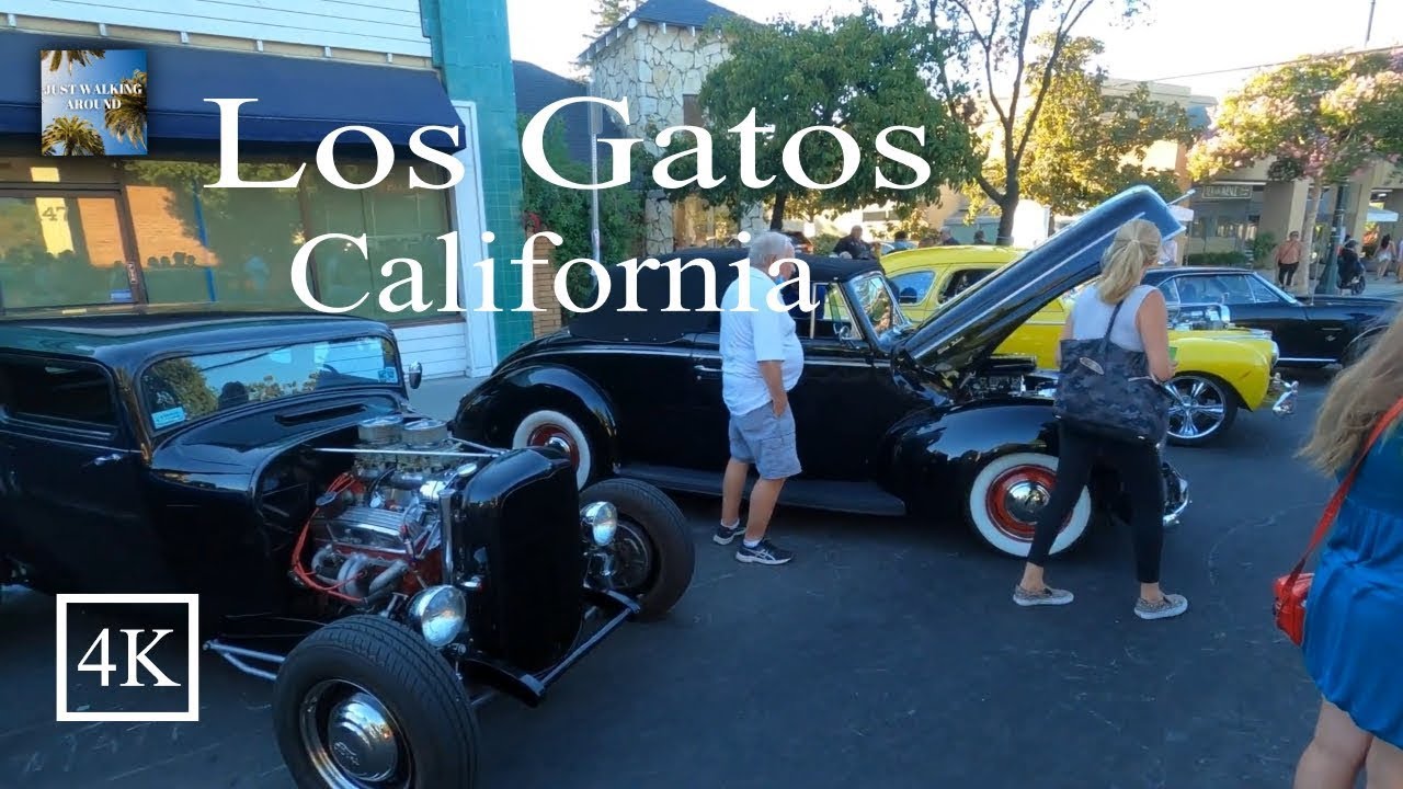 Walking in Downtown Los Gatos - California - USA - 4K Video 😀
