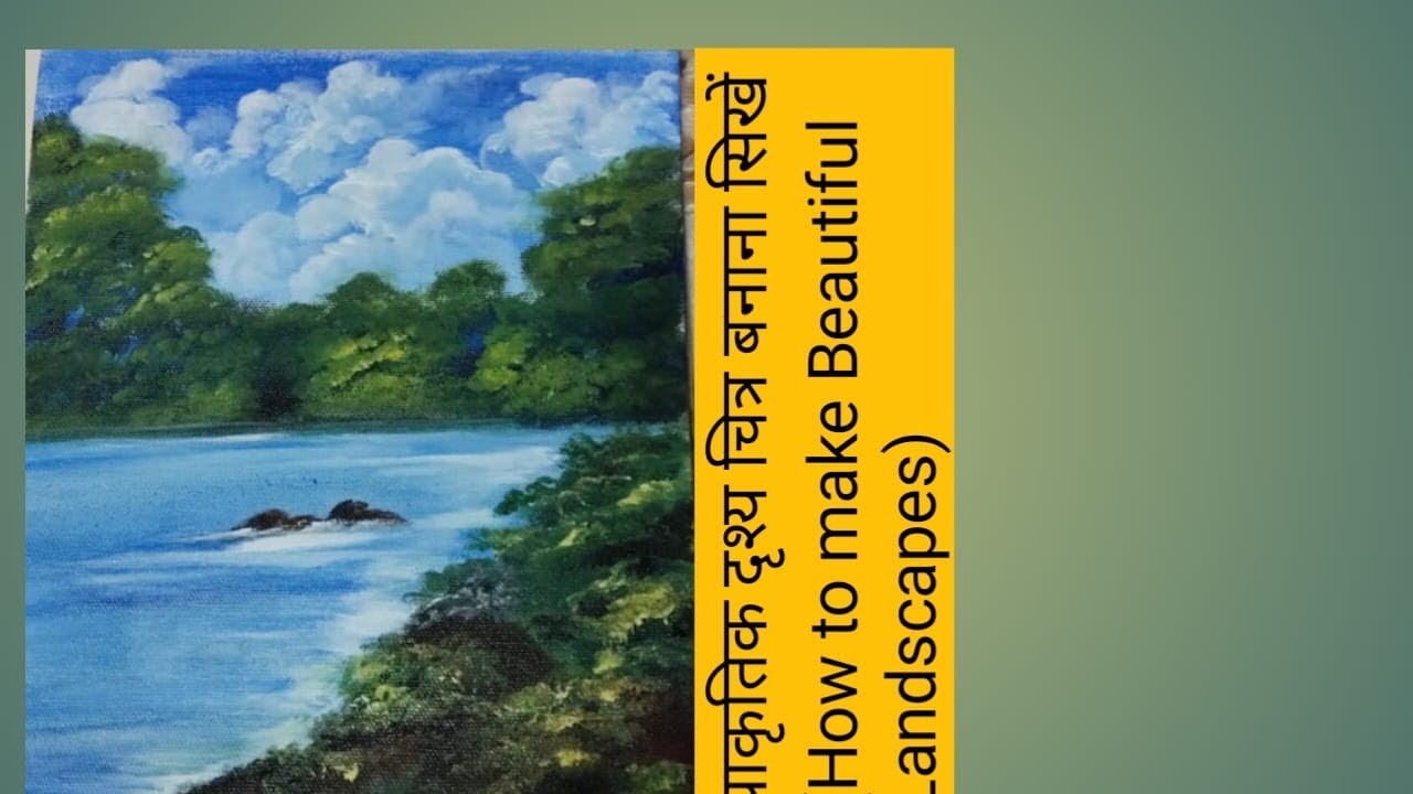 How to Make a Beautiful Landscape painting | Easy Step-by-Step Scenery with acrylic painting 🎨🌿