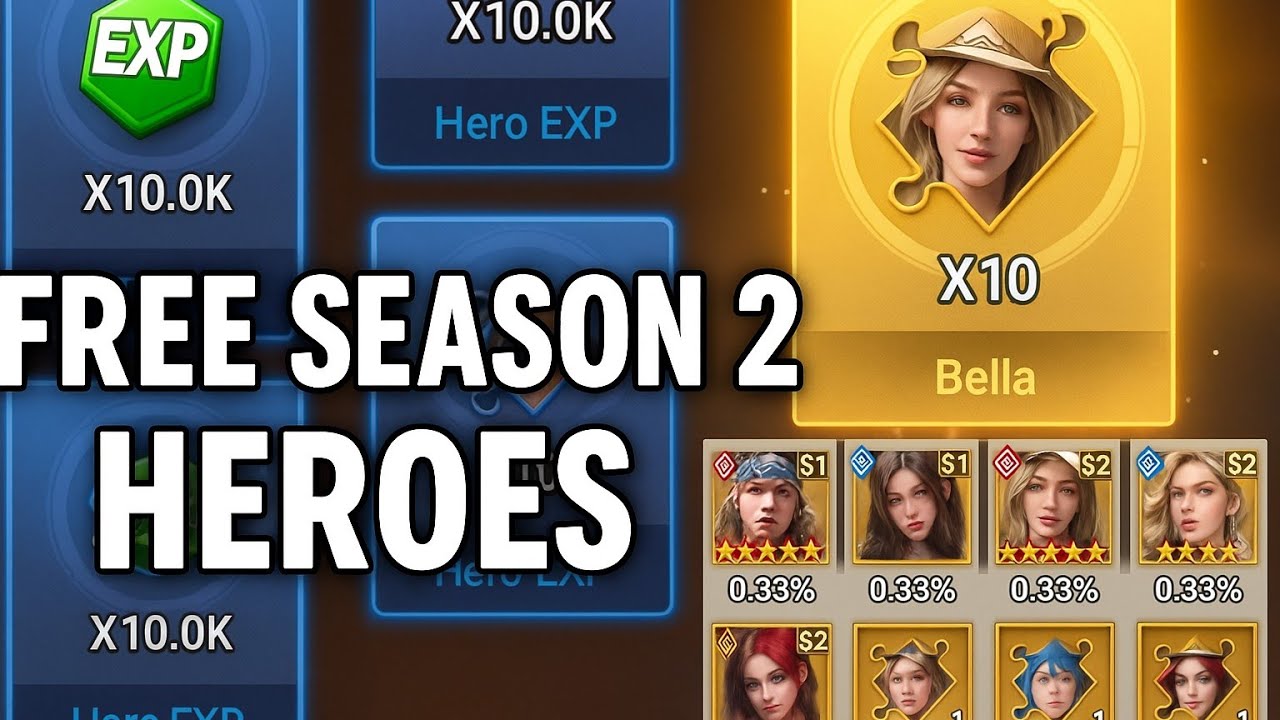 Free Season 2 Heroes in Season 2 Tally Rewards of Last Z: Survival Shooter