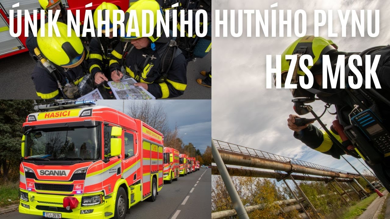 Únik náhradního hutního plynu v areálu Nové huti v Ostravě - cvičení složek IZS, 30.10.2025