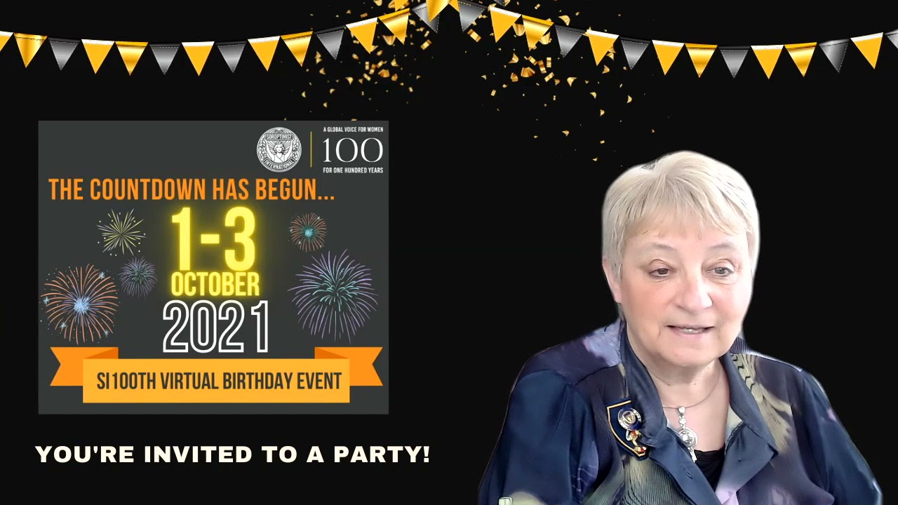 Soroptimist International (SI) President Sharon Fisher invites you to the SI 100th Celebration!