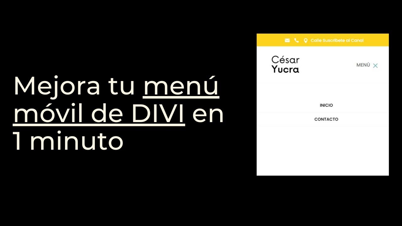 ¿Cómo mejorar el menú móvil de Divi facilmente? | Diferencia los menús de tus webs hechos con DIVI