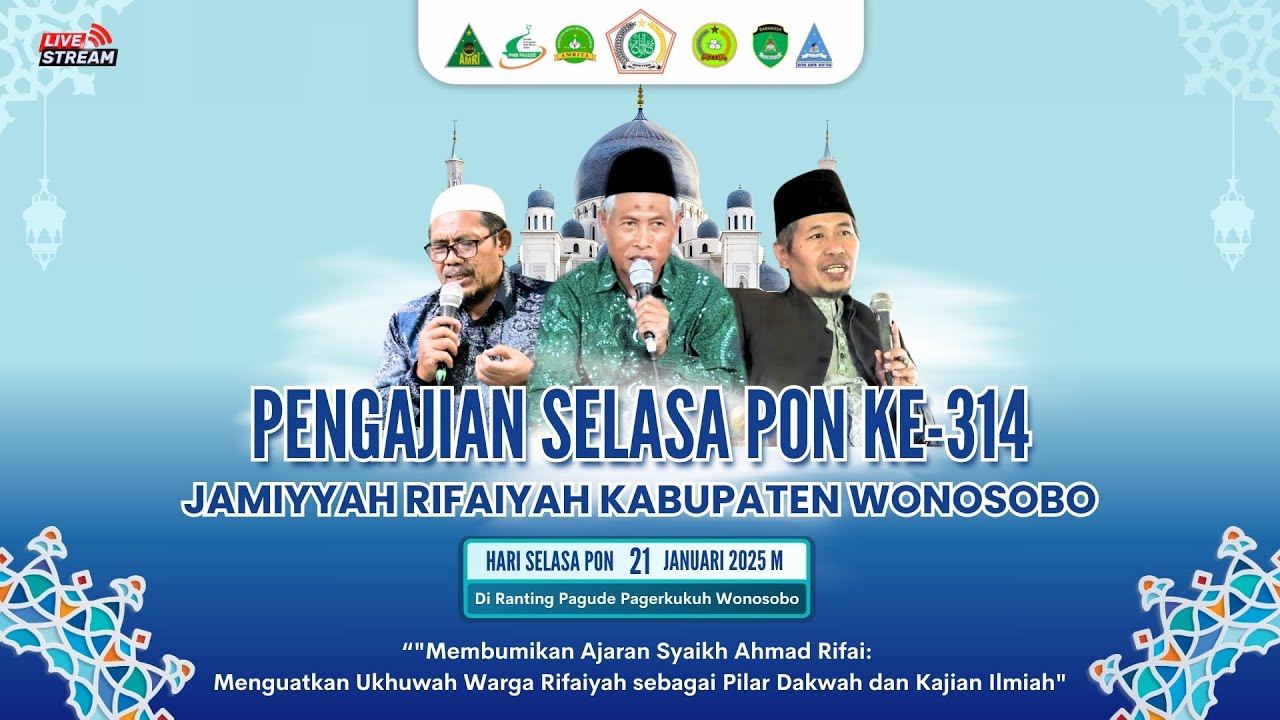 🔴 Live Streaming || Pengajian Selasa Pon Jam’iyyah Rifa’iyah Wonsoobo Ke – 314 Di Ranting Pagude