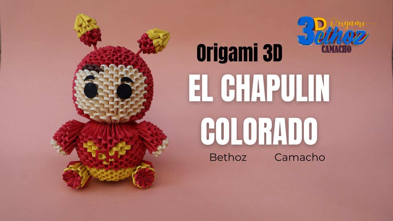 Cómo Hacer a El Chapulín Colorado en Origami 3D -  Bethoz Camacho