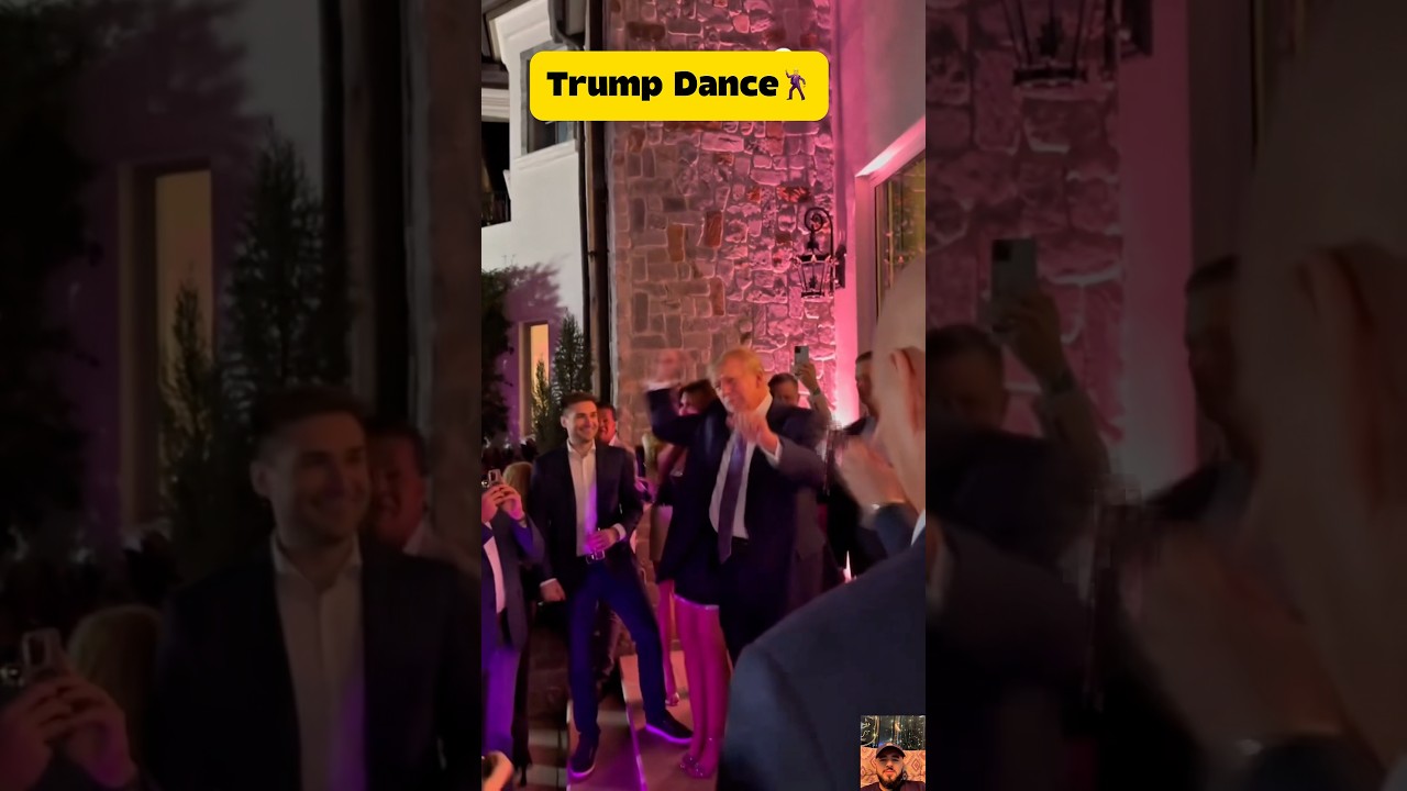 Donald Trump dancing at Barron Trump’s birthday party 🕺🎉