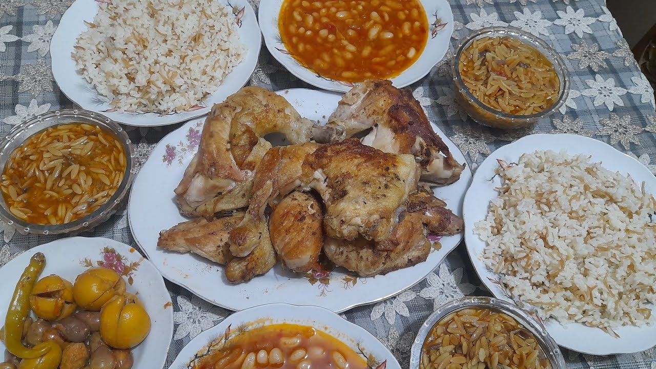 غدانافاصولياوفراخ😋 ورزبشعريه وشوربة لسان عصفور