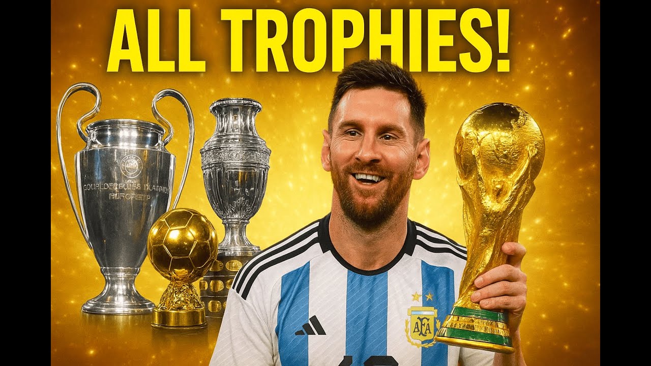 All Trophies Won by Lionel Messi in His Legendary Career 🏆🐐#messi