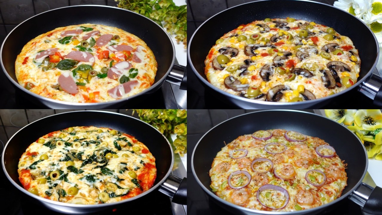 4 niesamowite przepisy na pizzę z płynnego ciasta! Bez wyrabiania ciasta, bez piekarnika!
