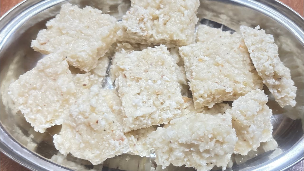 Coconut Burfi | 90’s kid favourite recipe Coconut Louzu |