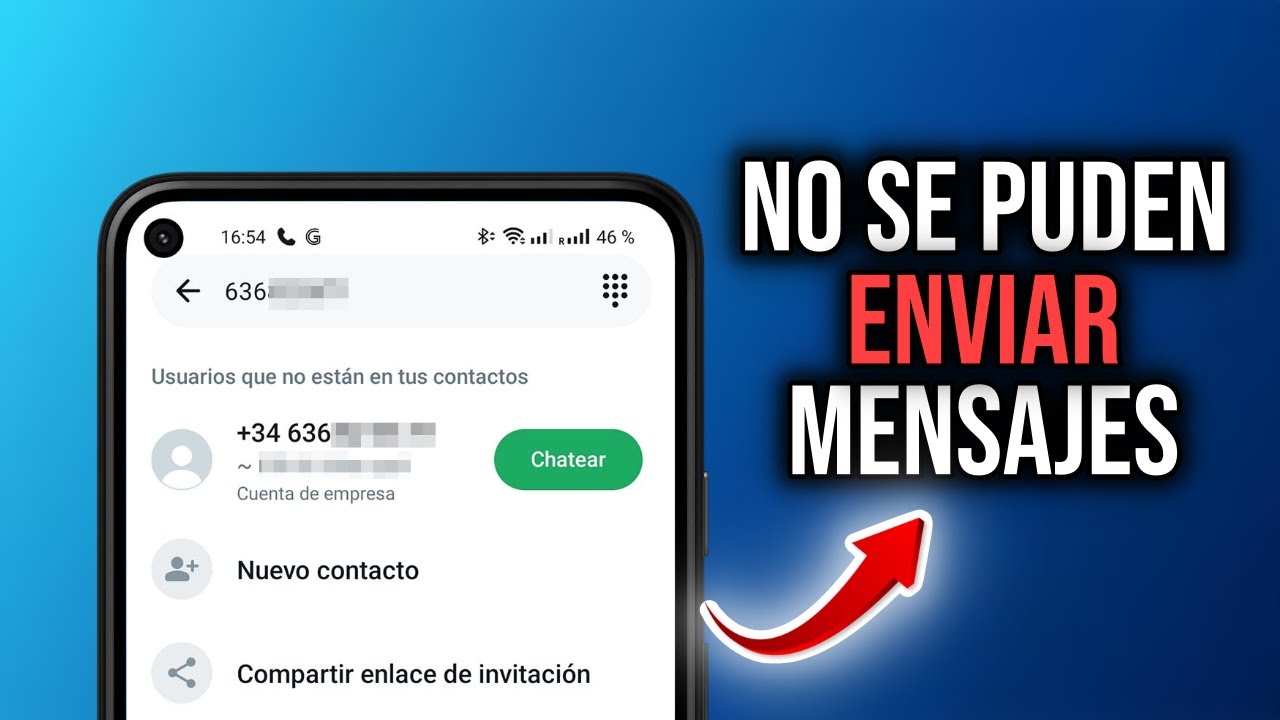 No puedo enviar MENSAJES DE WHATSAPP | Solución