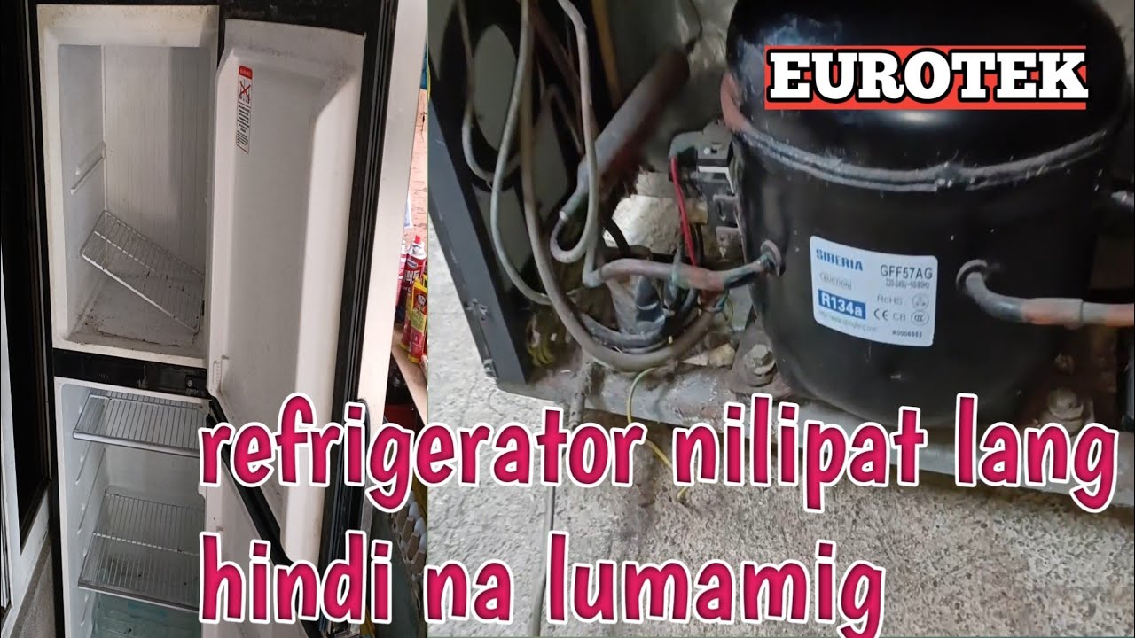 Refrigerator nilipat ng pwesto hindi na lumamig panoorin EUROTEK double door refrigerator repair