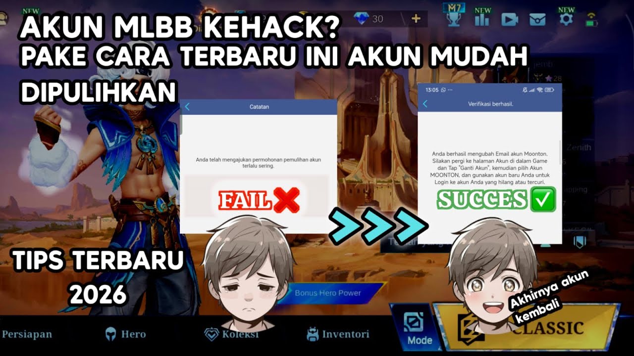 AKUN MLBB TERKENA HACK? PAKAI CARA INI BIAR AKUN KALIAN BALIK !! TIPS PEMULIHAN TERBARU 2026