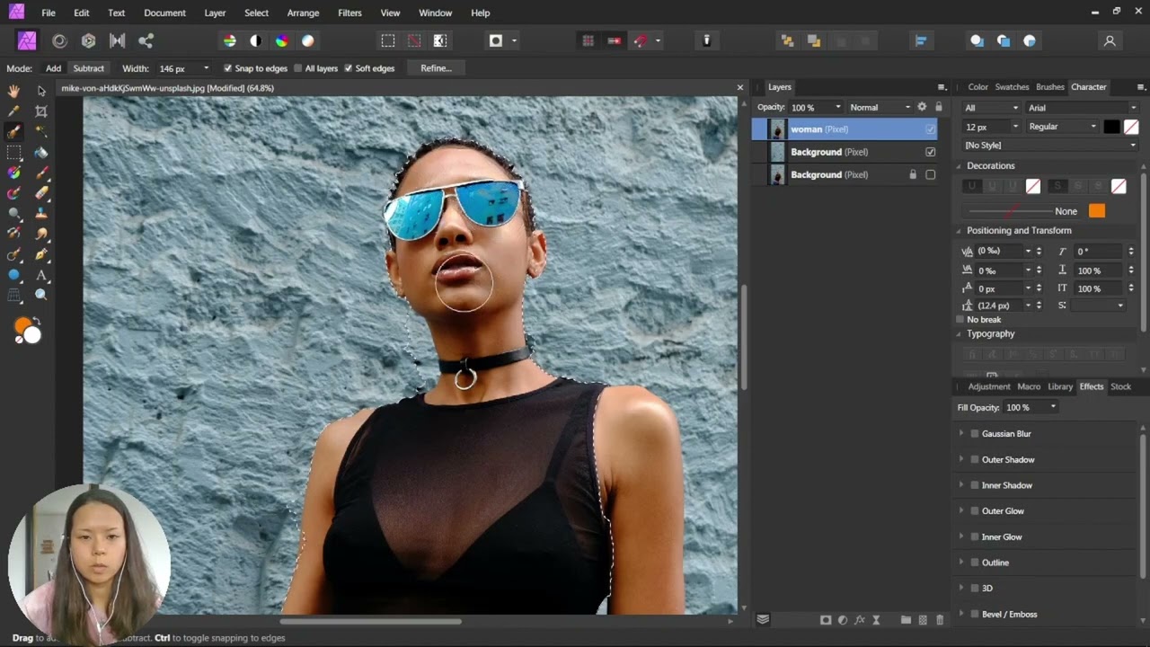 Affinity Photoを使って整形手術!小顔,目を大きく 小鼻,えらを削る,ウエストを細く【悪用厳禁!!】Windows|PC版
