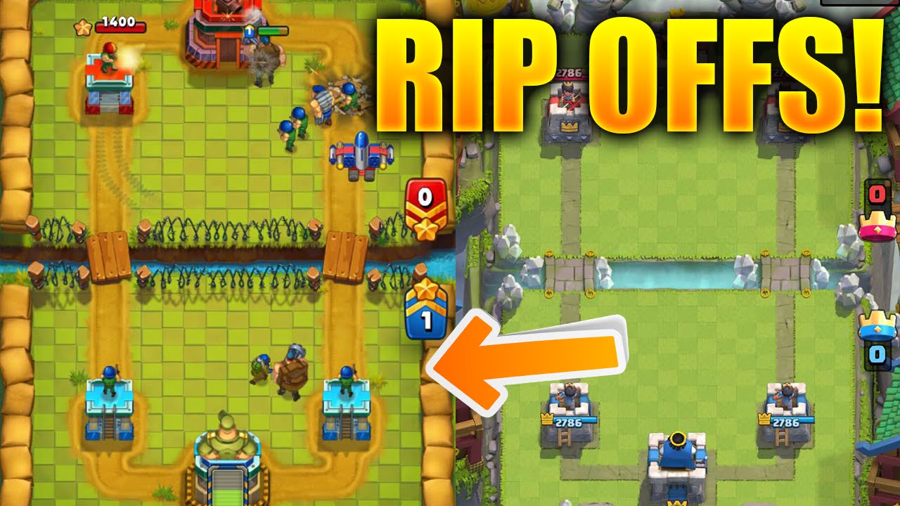 TOP 3 CLASH ROYALE RIP OFFS! Worst Clash Royale CLONES Available EVER!