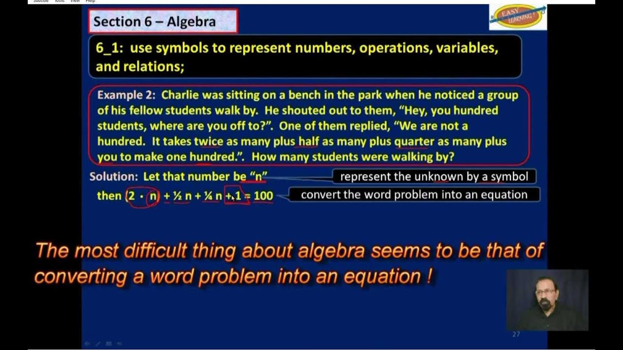 Math 6 1   The Use of Symbols to Represent Numbers