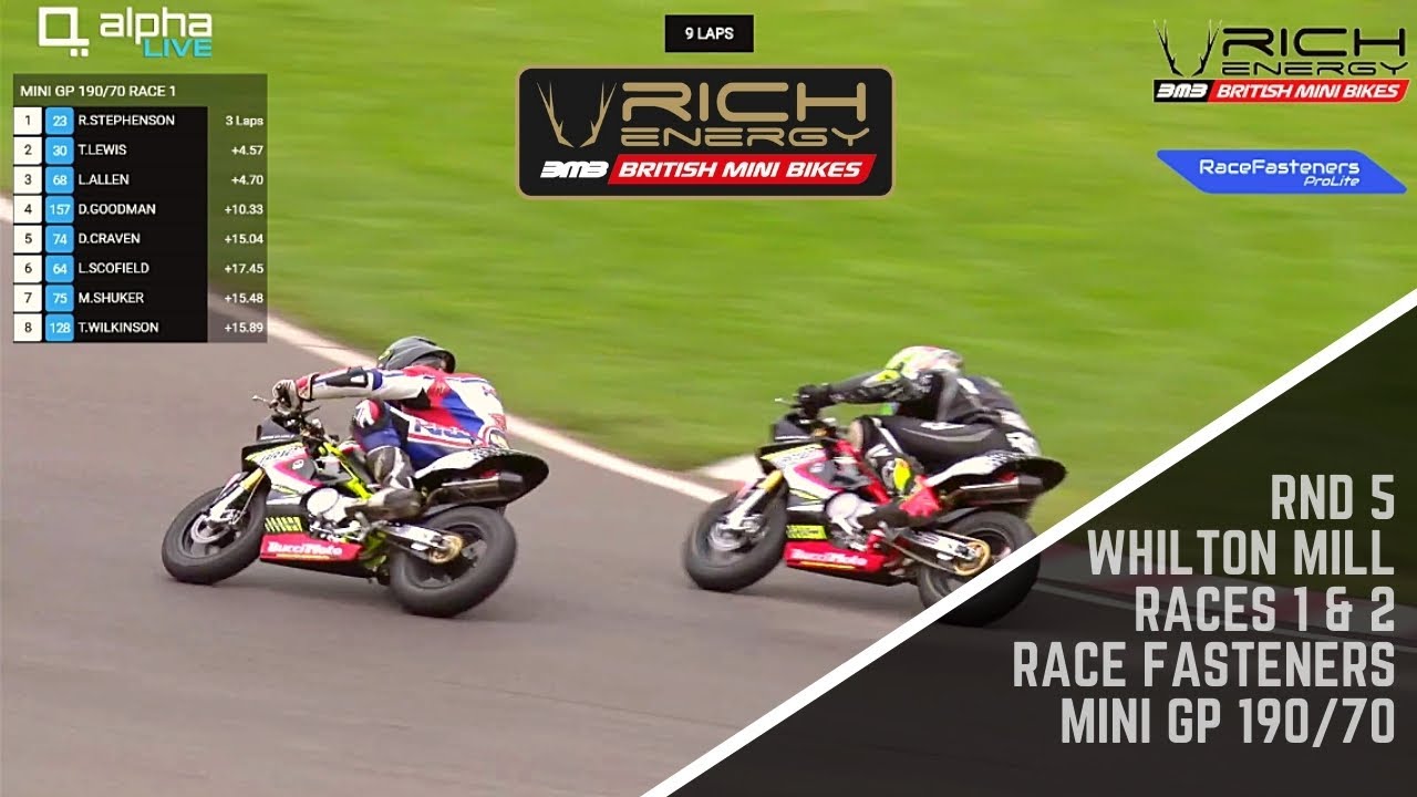 Rnd 5 Whilton Mill (Zulu) - Race Fasteners MGP 190/70 Race 1&2 - Rich Energy British Mini Bikes 2020