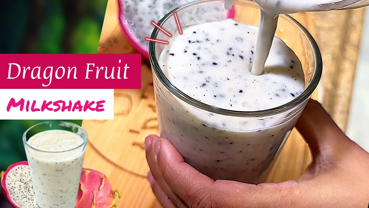 Dragon fruit shake | how to make white dragon fruit milkshake | dragon fruit smoothie | pitaya juice