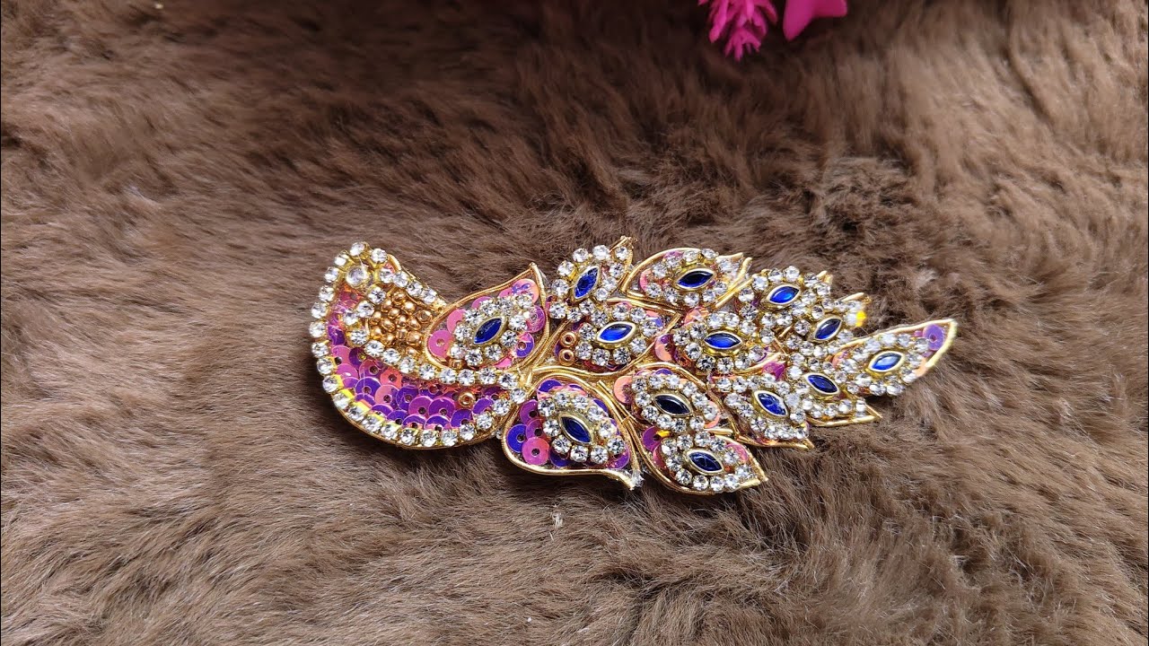 Peacock center clip making video #customized #handmade #jewellery #trending #viral #viralvideo #yt 