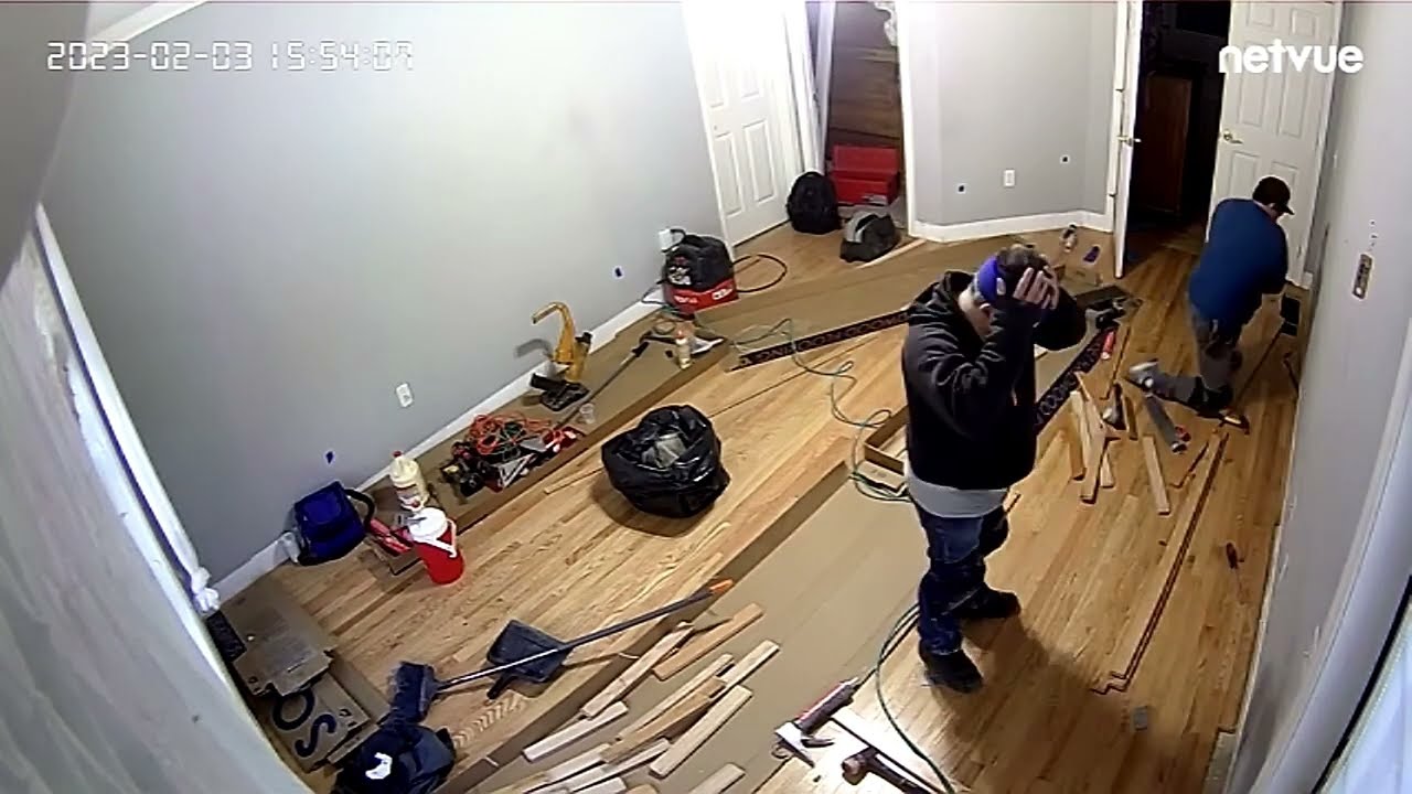 Empire Today SlipShod & Half-ass Oak Floor Installation--Time Lapse