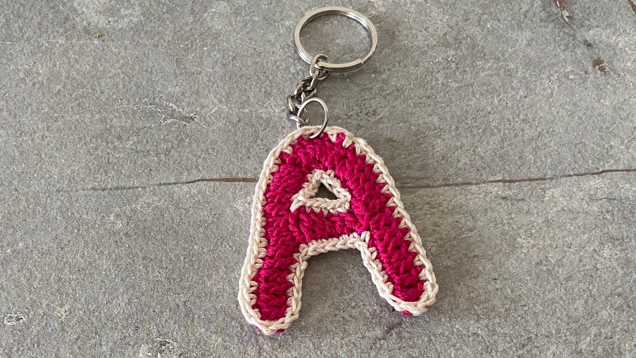 Crochet alphabet A  keychain tutorial #tutorial #alphabet A