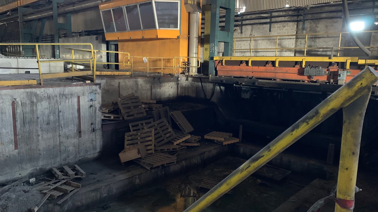 Abandoned frozen factory