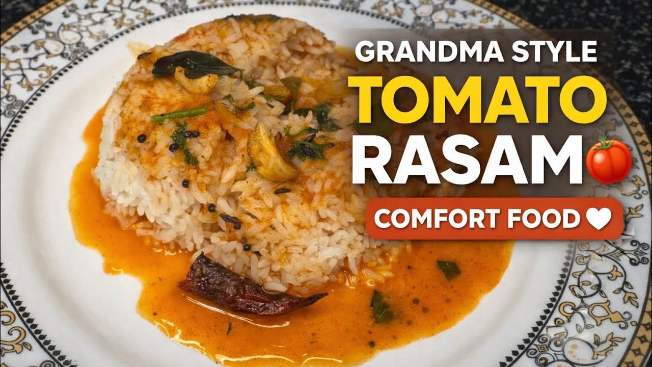 Grandma’s  Tomato Rasam Recipe🍅| ಅಜ್ಜಿಯಾ ಟೊಮೇಟೊ ರಸಂ | Traditional | 4K recipe #rasam #comfortfood 
