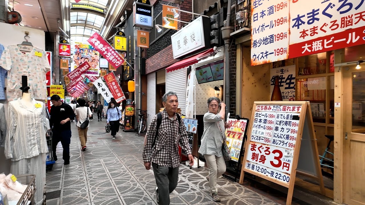 大阪 日本一長い天神橋筋商店街を散歩【4K大阪街歩き】Japan Osaka walkingtour/Japan's longest Tenjinbashisuji shopping street