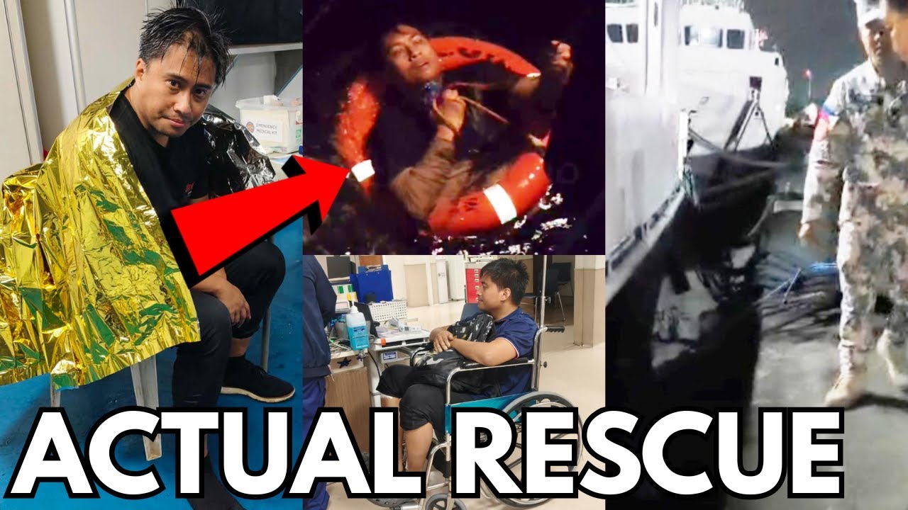 ACTUAL NA PAG-RESCUE kay GMA Reporter Bam Alegre NAHULOG sa Gilid ng BARKO