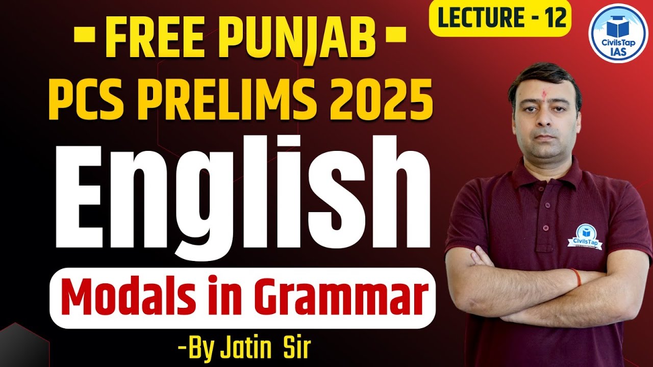 Free Punjab PCS 2025 Classes | ਫਤਿਹ Batch | English | Modals in Grammer | Lecture-12 |CivilsTap