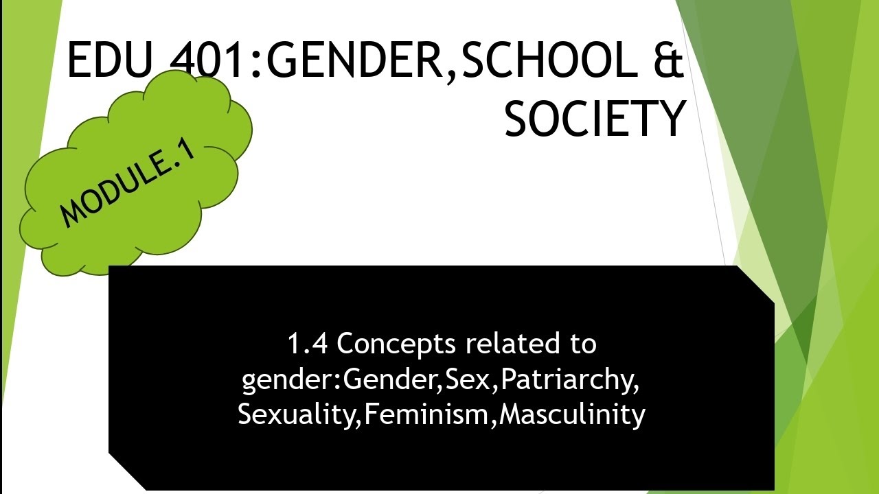 1.1 Concepts related to gender:Gender,Sex,Patriarchy, Sexuality,Feminism, Masculinity /IN MALAYALAM