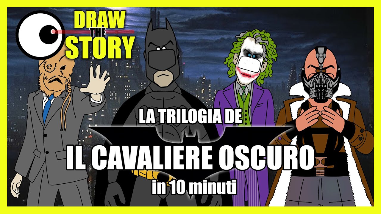 La TRILOGIA de IL CAVALIERE OSCURO in 10 minuti 🦇 Draw The Story