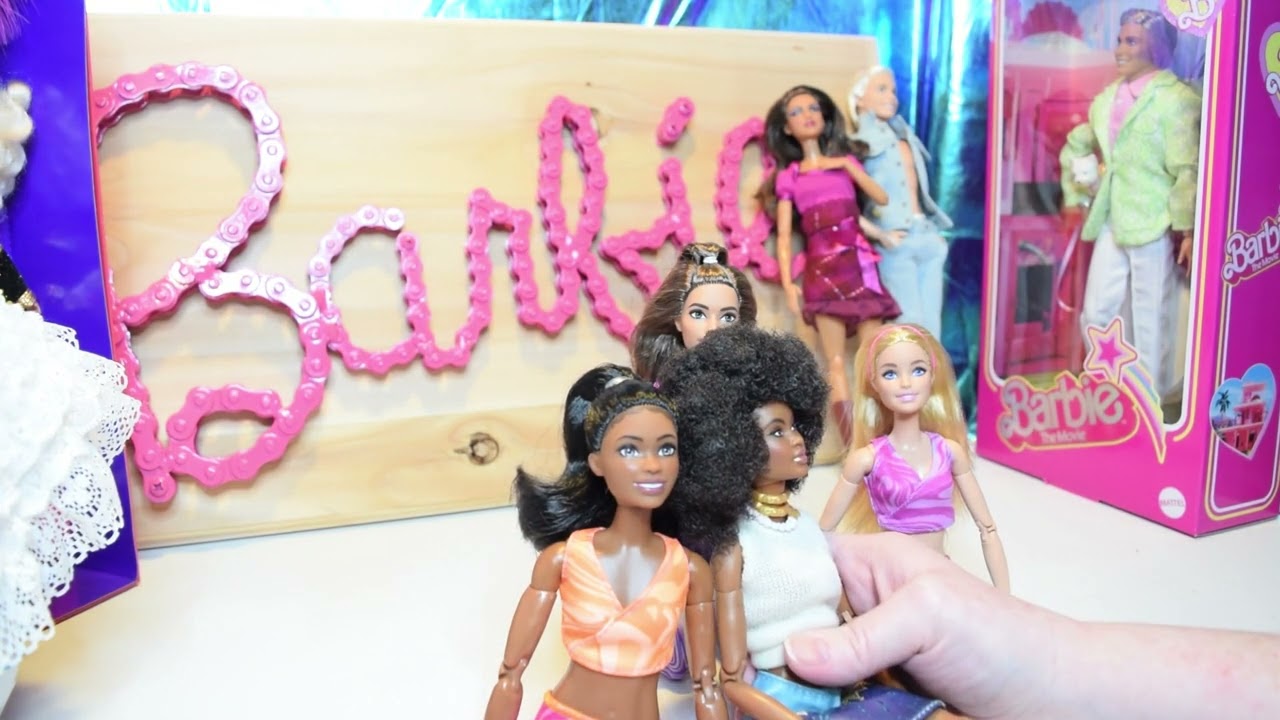 New 2024 Barbie Yoga Made to Move Dolls Brooklyn, Curvy and Standard with skin tone comparisons