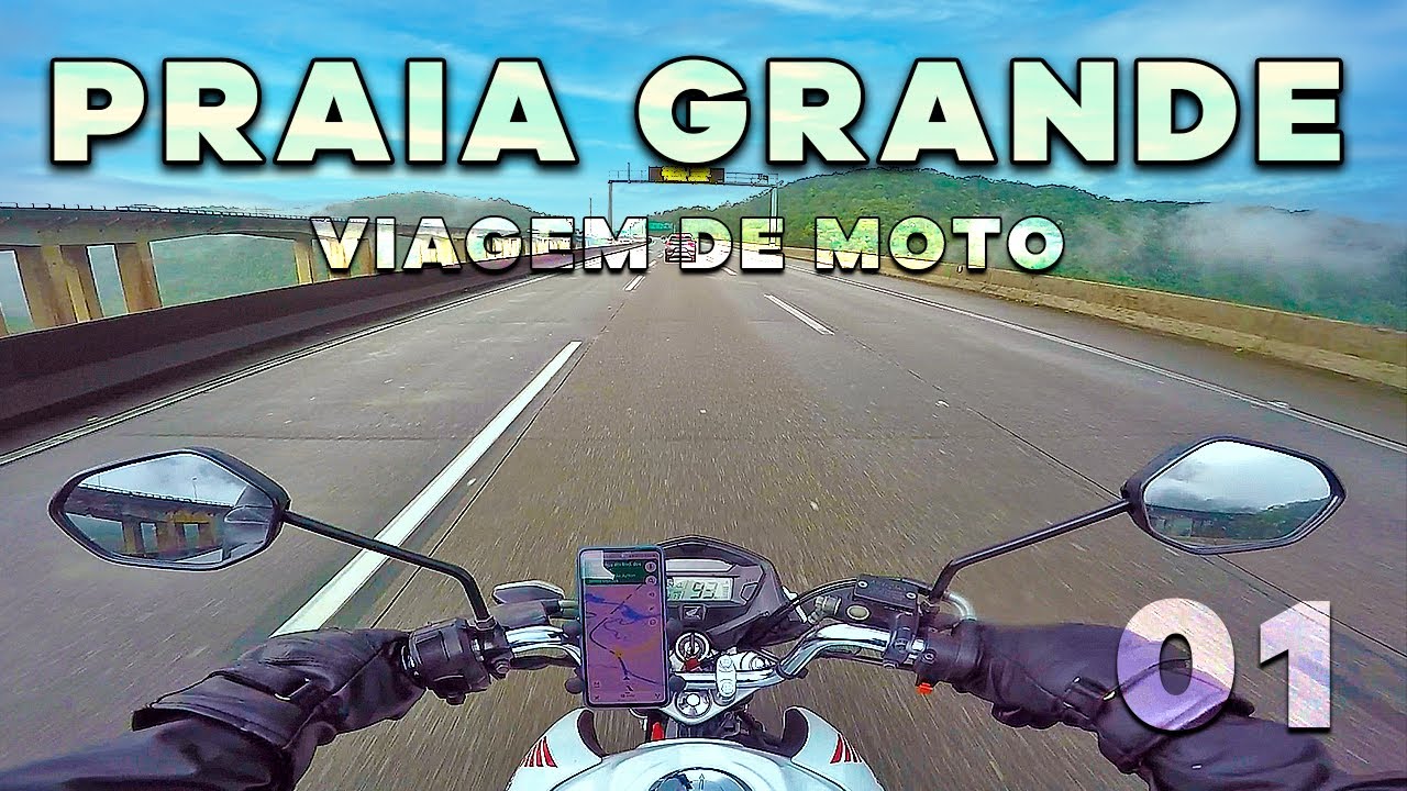 Partiu PRAIA GRANDE/SP! Trânsito INTENSO e Chuva! (Viagem de Moto Top)