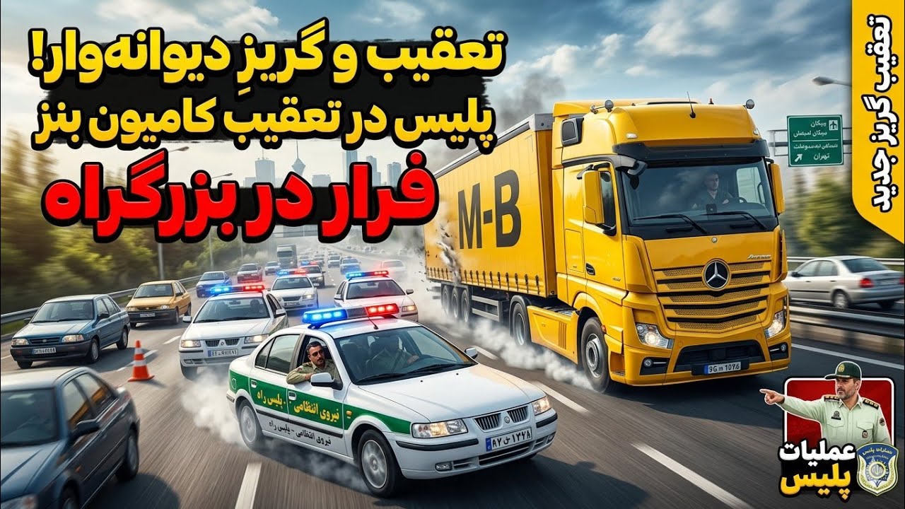 تعقیب و گریز پلیس و شوتی پارت 4 - کامیون بنز دیوانه 