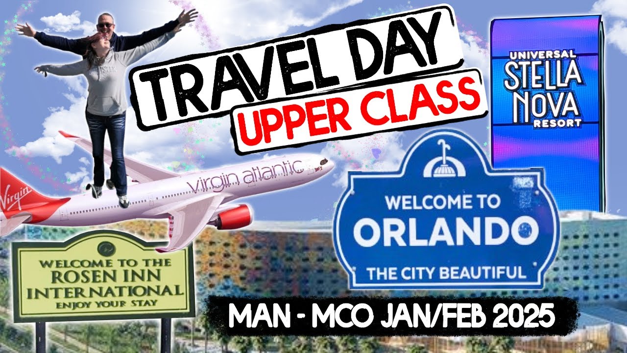 Florida Orlando Travel Day Vlog Rosen Inn International Drive MAN - MCO Upper Class With Virgin